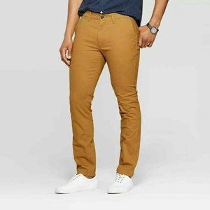 Goodfellow & Co Men's Slim Fit Chino Pants Brown Decaf 36 x 32
